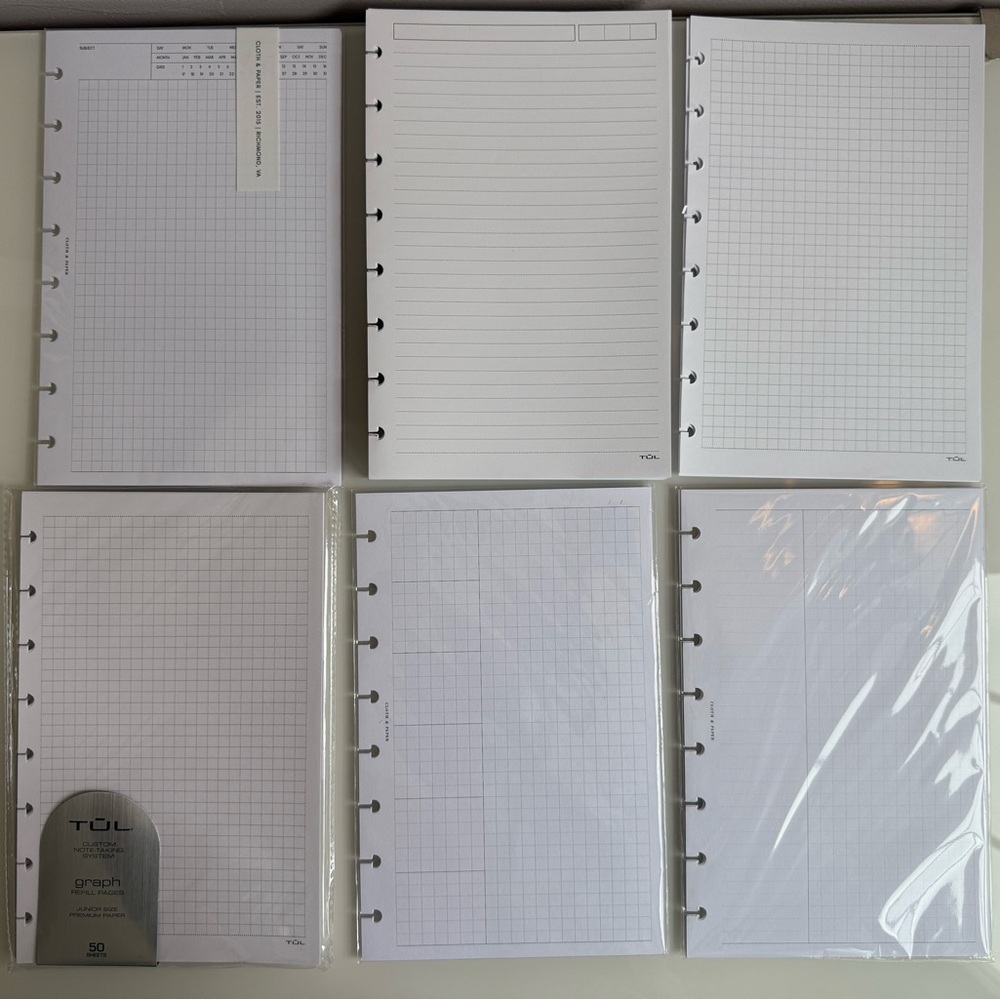 Cloth & Paper Notes Pages - Half Letter Bundle